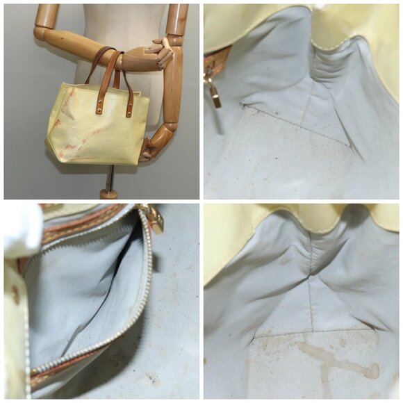 LOUIS VUITTON Monogram Vernis Reade PM Hand Bag Perle - Picture 16 of 16